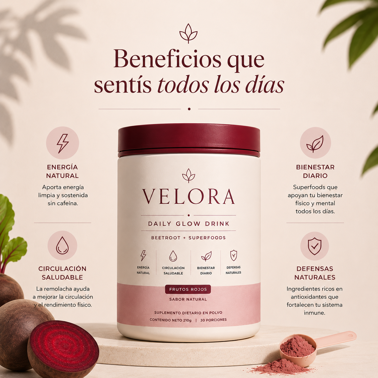 Velora — Energía natural, glow y bienestar diario
